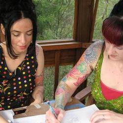 Tattoos - Drawing with my flower sister Lizi Sage - 79166